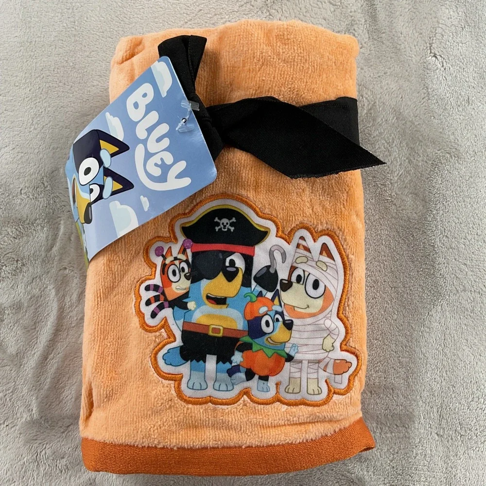 Bluey Halloween 2 Pack Hand Towels Orange Bandit Bingo Chilli Pirate Mummy New